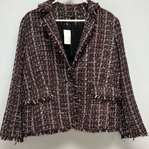 SOLD IN STORE NWT Gibson Notched Collar Boucle Blazer XL - Picture 2 of 10